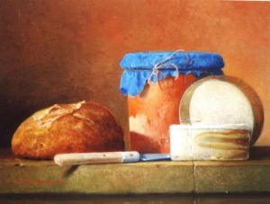 Voir le détail de cette oeuvre: la terrine et la miche de pain